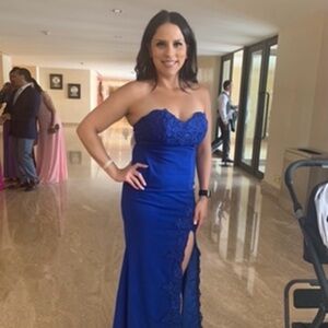Hello Molly Royal Blue Strapless Dress